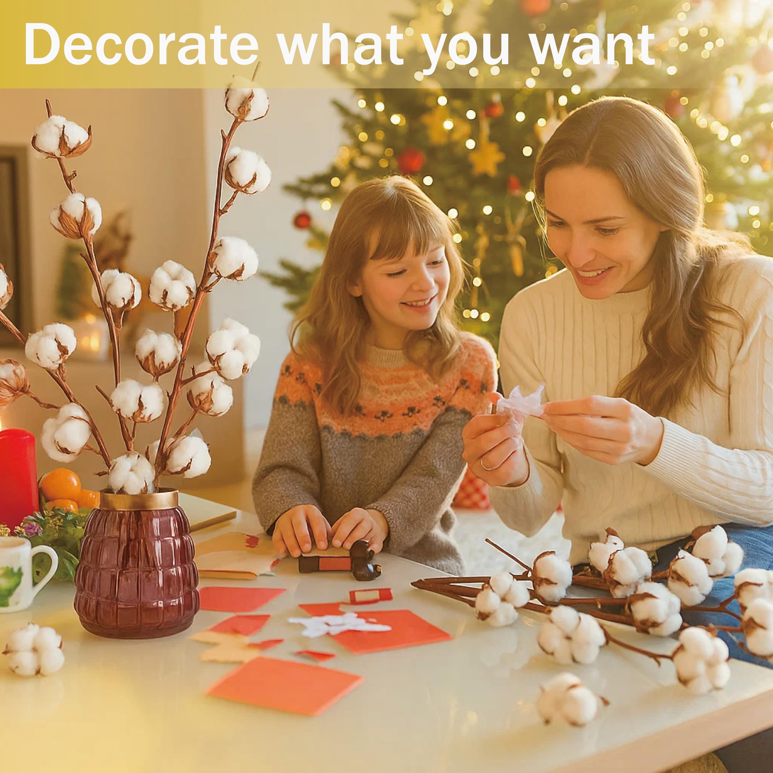 white cotton balls free of shedding for farmhouse decor