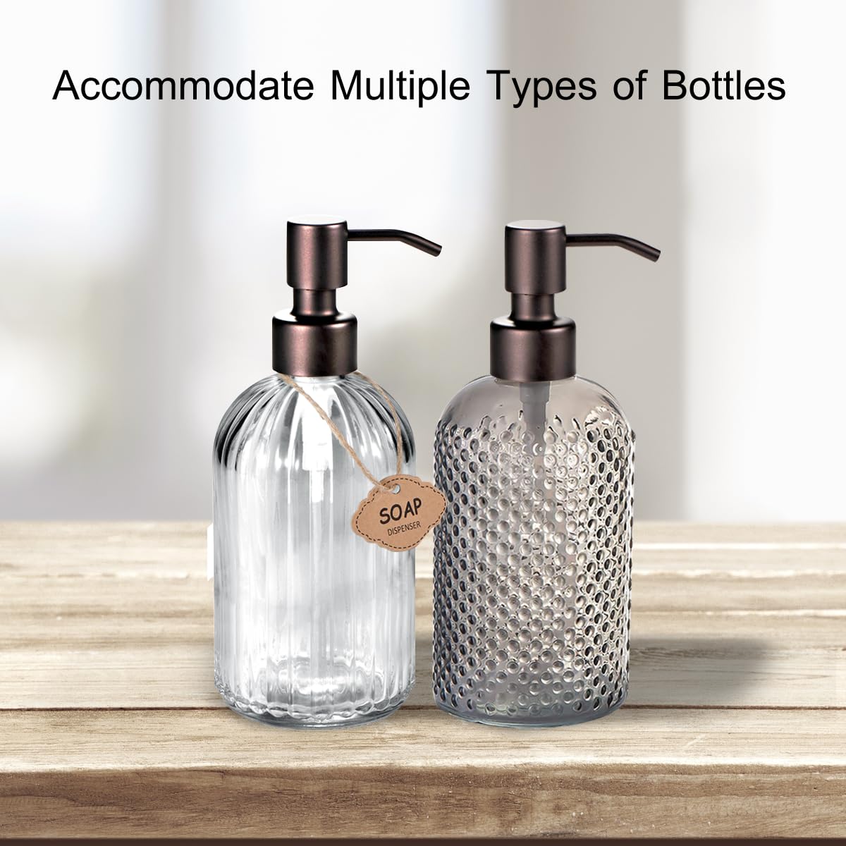 farmhouse style soap dispenser pump decor for bathroom or kitchen