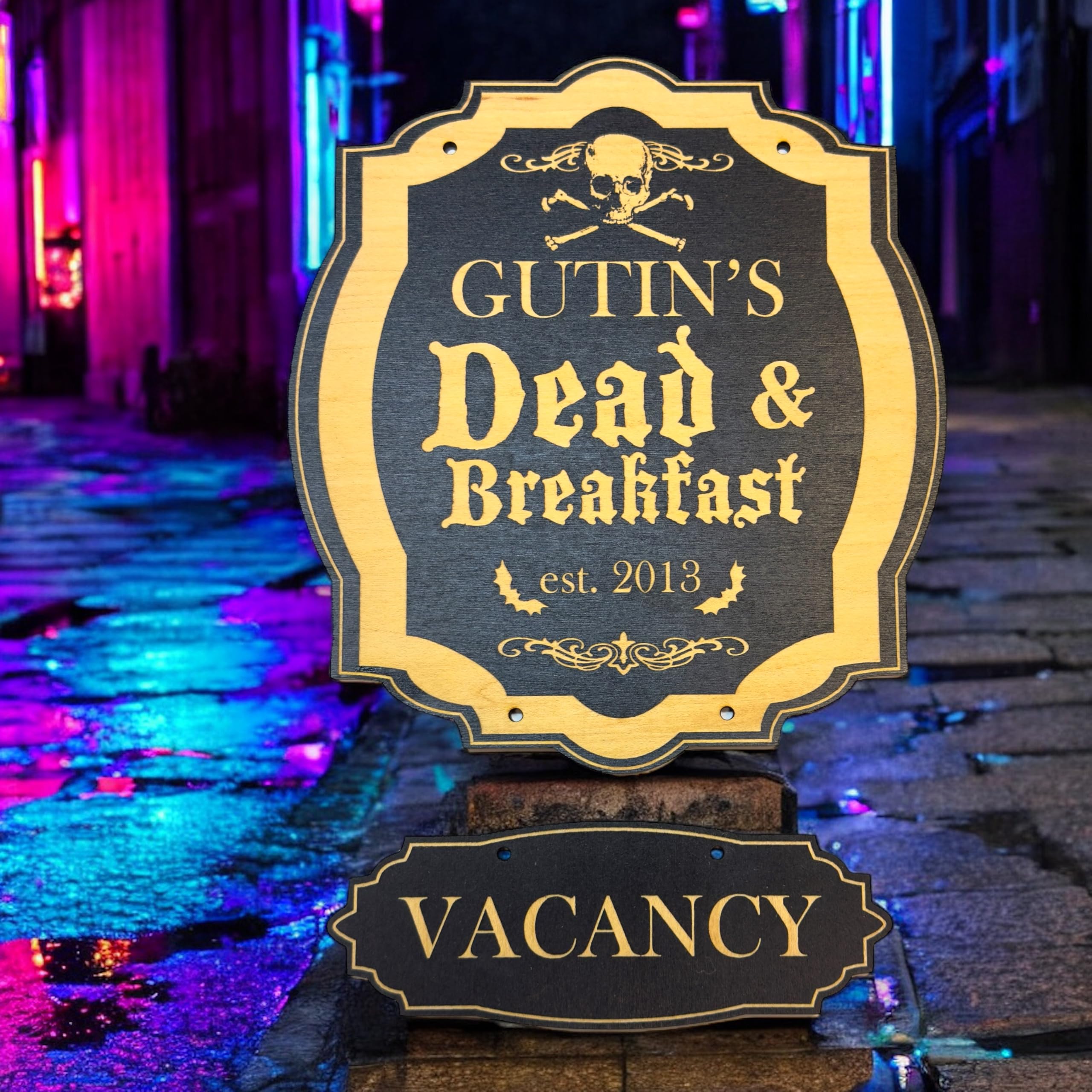 6x2 vacancy sign for door display