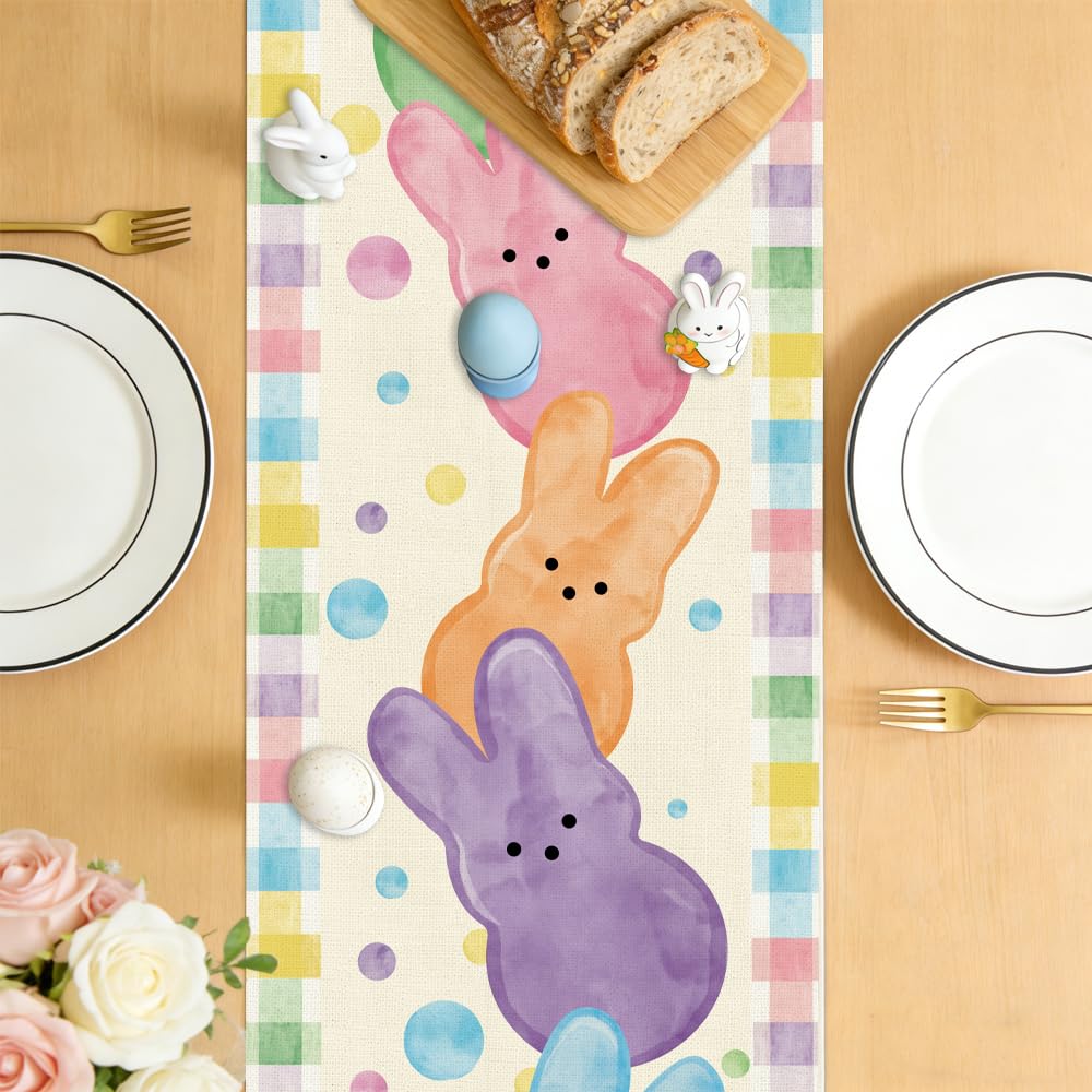 Indoor farmhouse decor Easter table runner