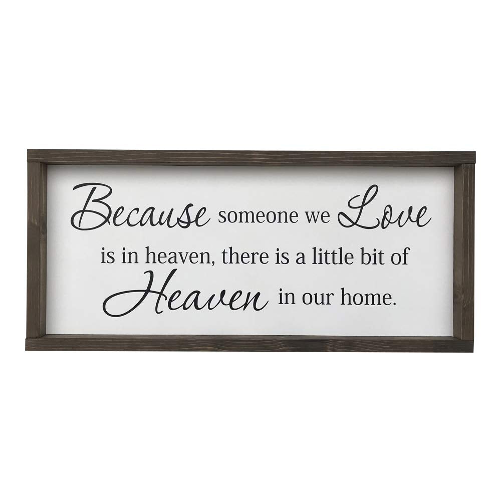 Farmhouse Handmade Framed Sympathy Sign 25x11 inches wall decor