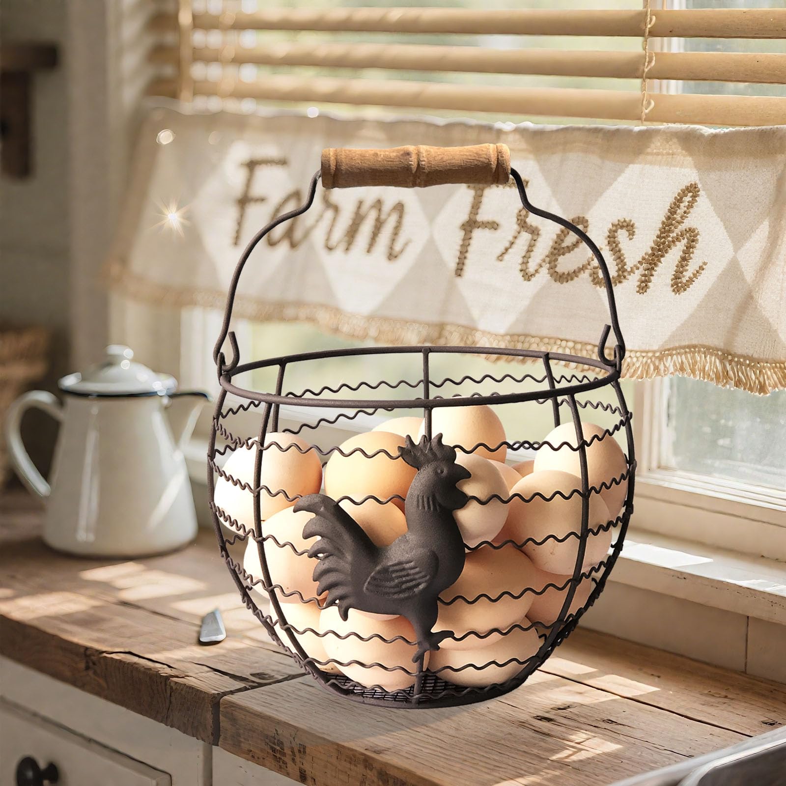 open wire design promotes air flow for eggs