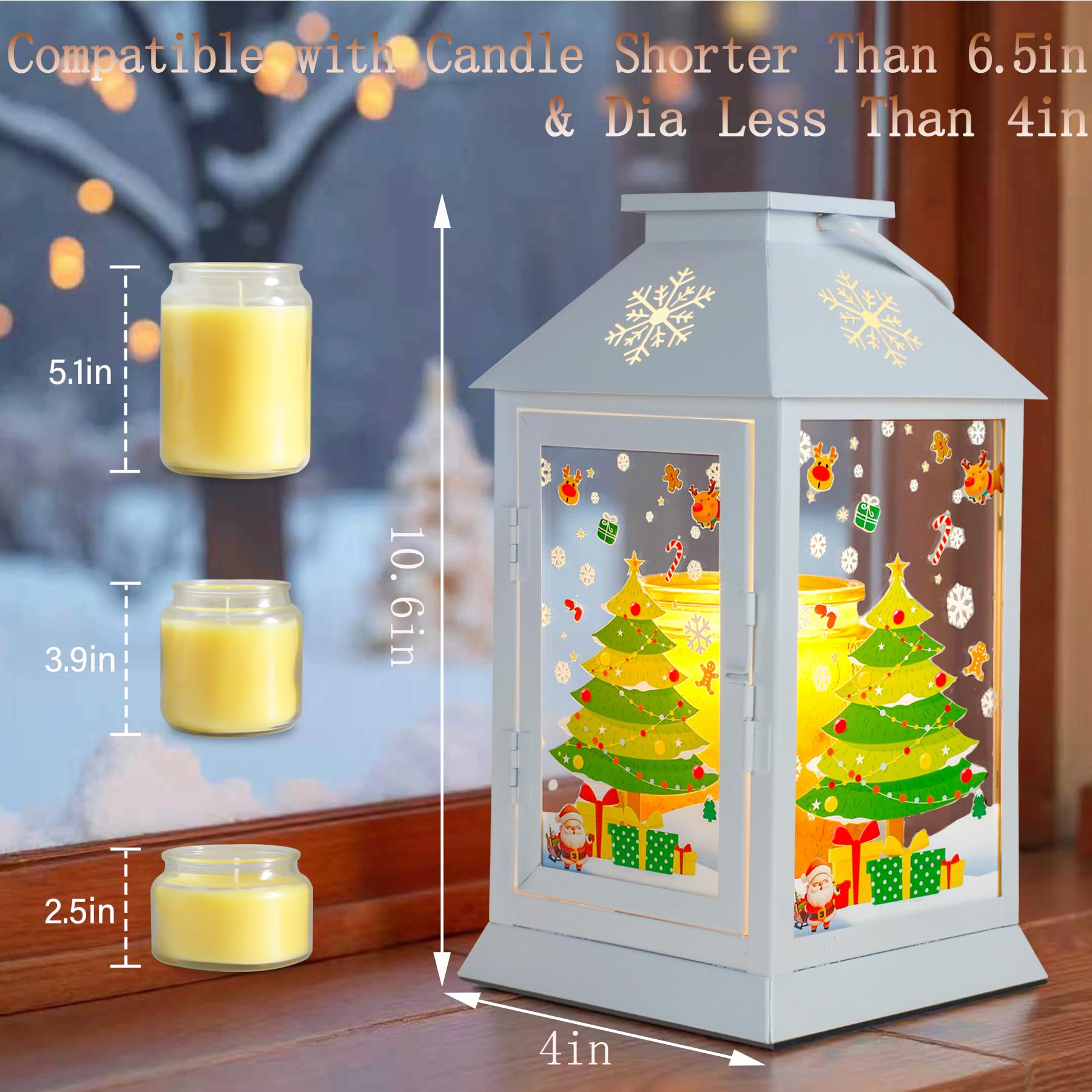 Farmhouse lantern style metal candle warmer