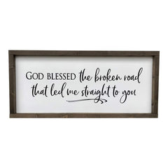 Farmhouse sign Master Bedroom hand stained pine frame
