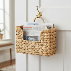 Handwoven water hyacinth texture basket