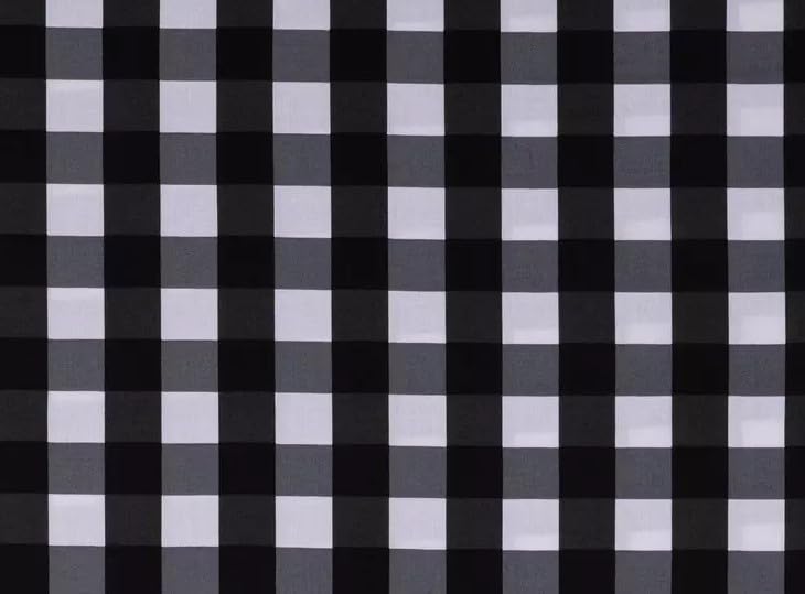 Farmhouse valance black buffalo check 42W x 14L with bows