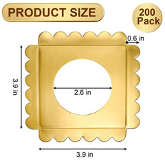 200 pcs golden candy apple box bases for desserts