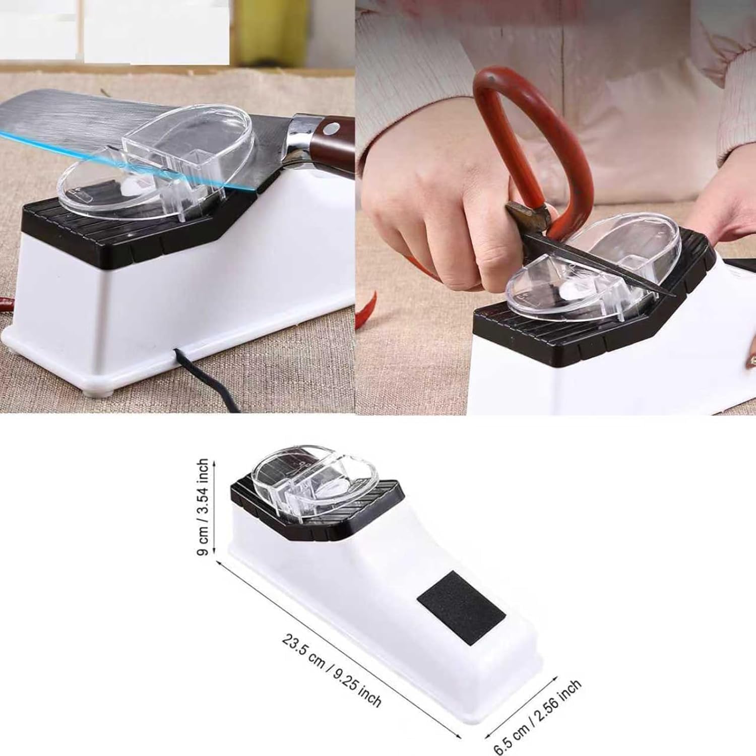 Besyner Sharp Pro in a home kitchen setup highlighting USB power