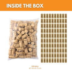 Beige tapered corks 15/16 x 1 3/4 for wine bottles