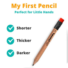 Pencils 4.7 inches long and 0.5 inches in diameter
