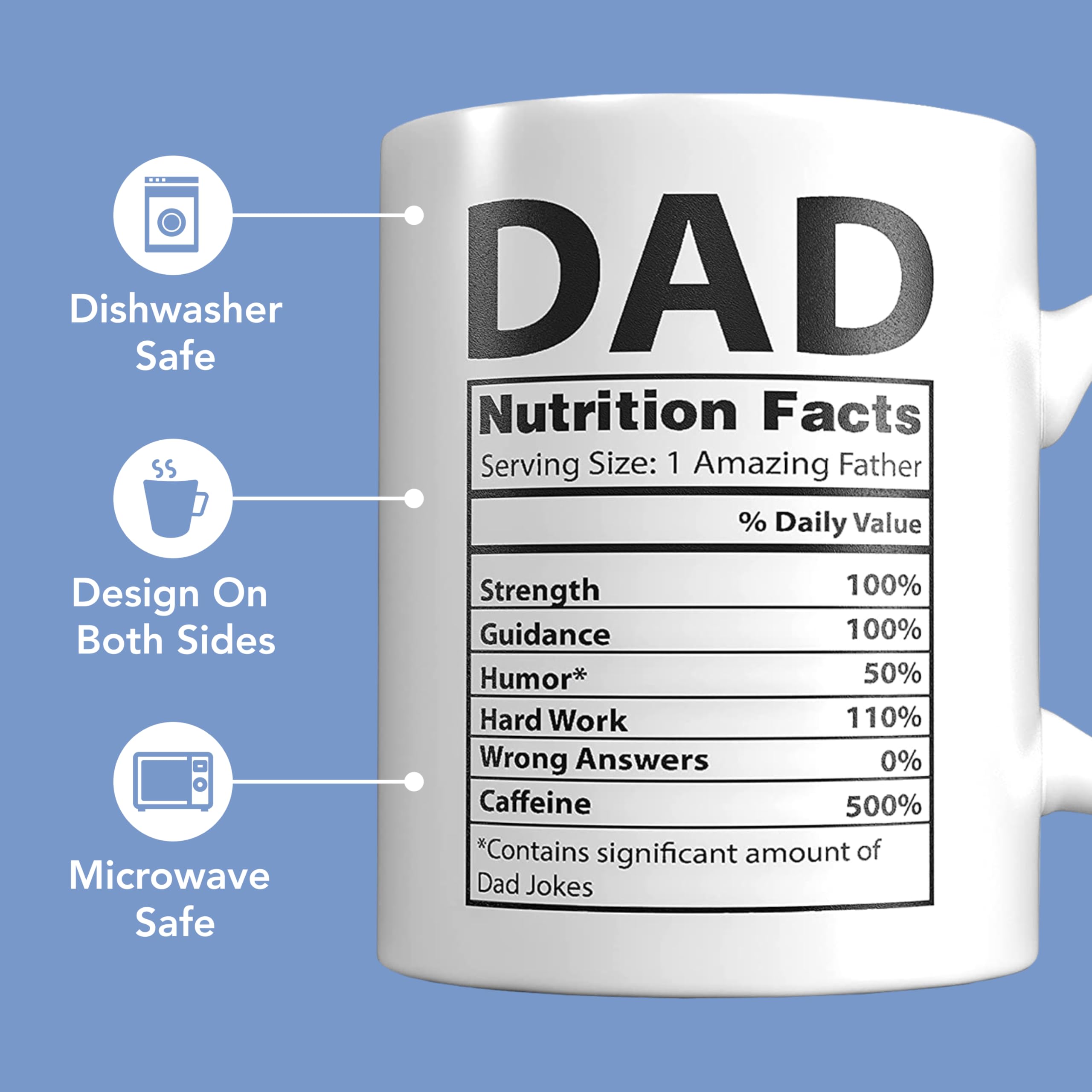 Nutritional Facts design dad mug