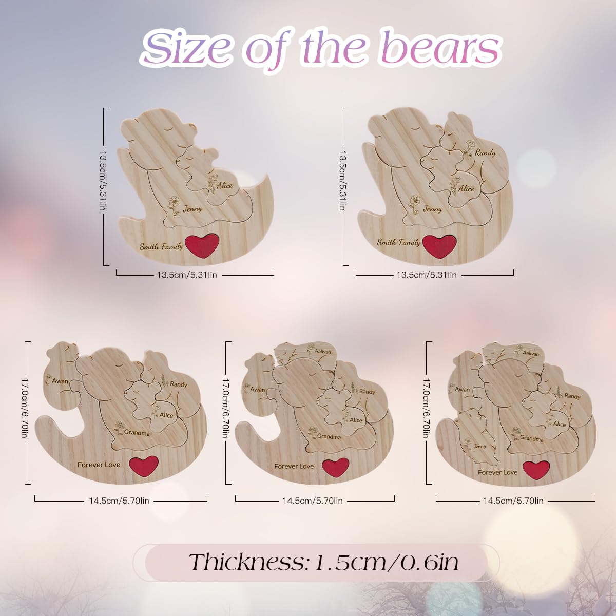 Fathers Day bear puzzle gift idea