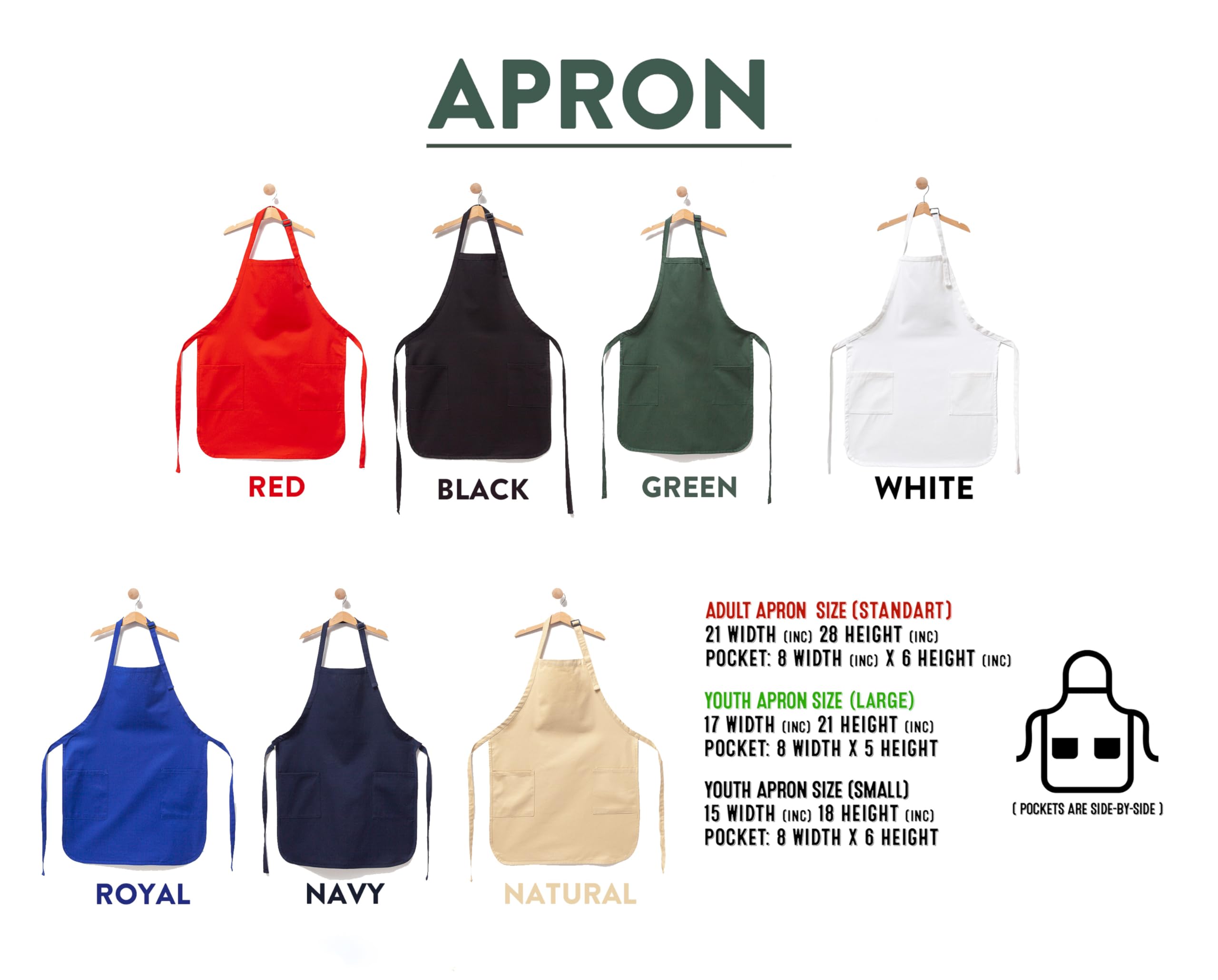 Fathers Day garden apron gift with name text