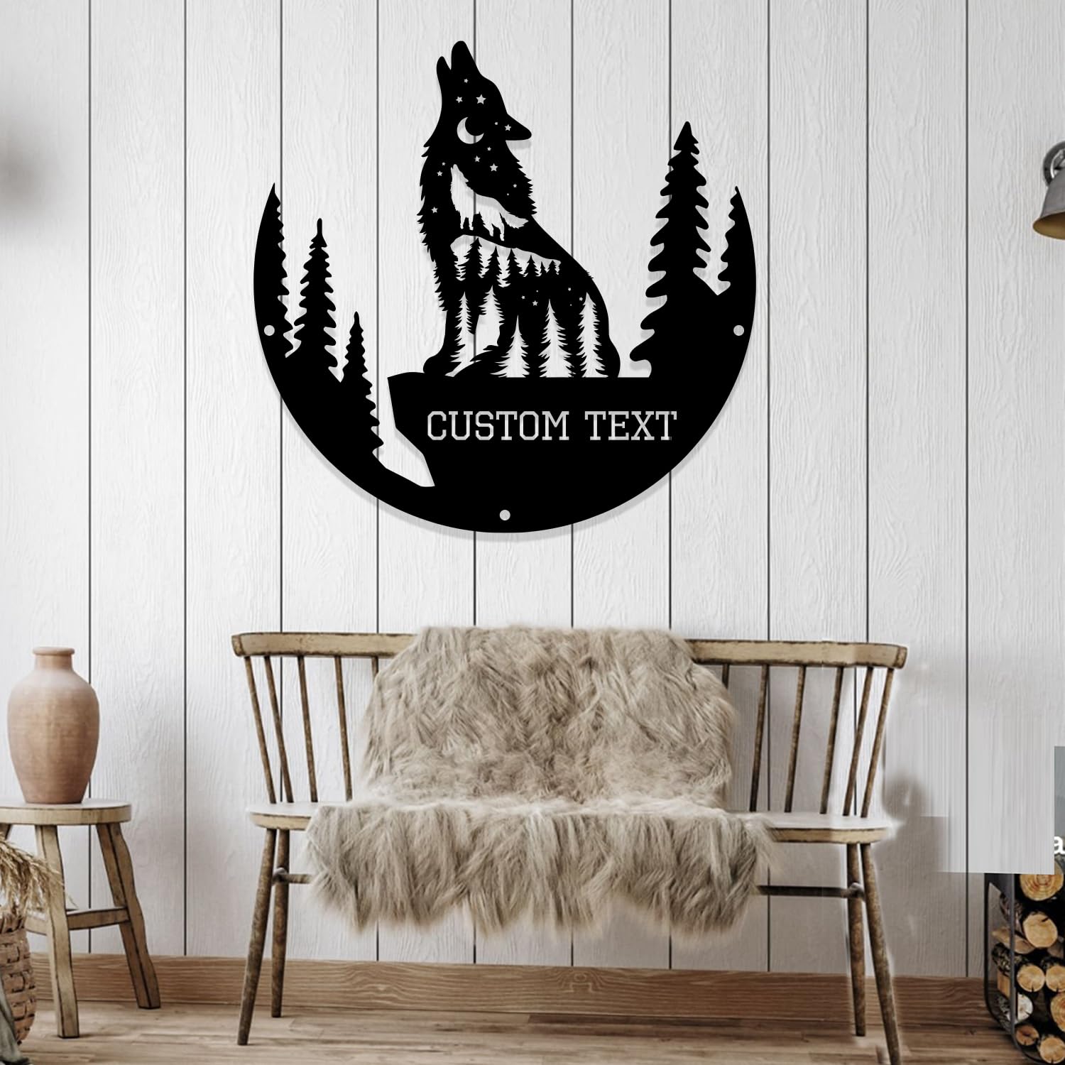 Indoor or outdoor wall decor suitable placement example