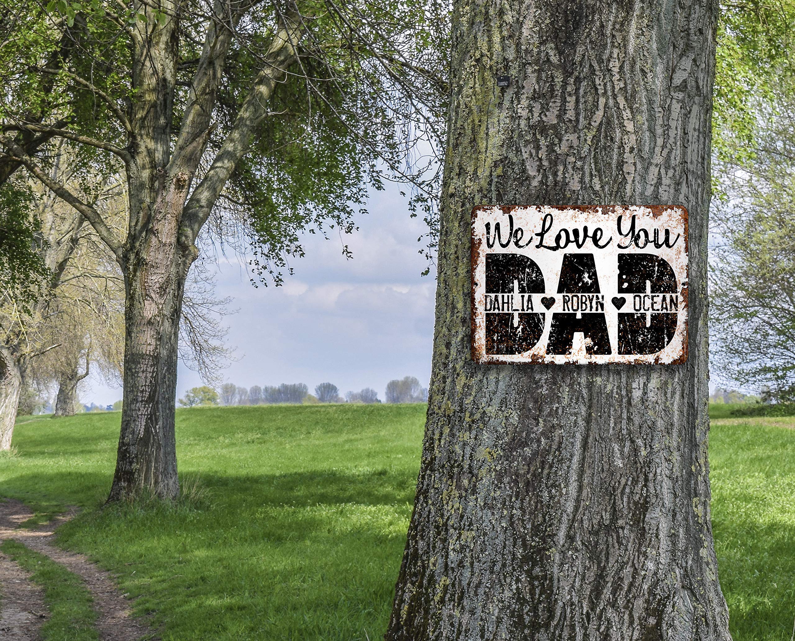 DAD Sign 9x12 rust free aluminum with side holes