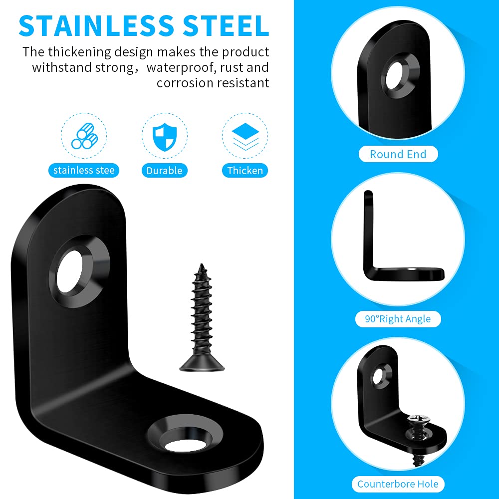 Stainless steel corner bracket 20x20x16mm size for wood furniture
