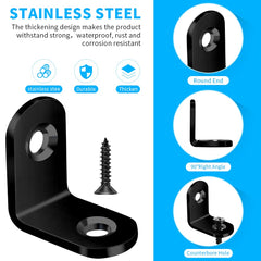 Stainless steel corner bracket 20x20x16mm size for wood furniture