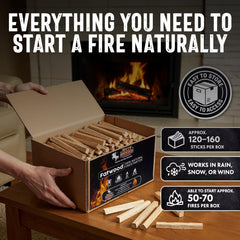 8 inch fatwood sticks ideal for fireplaces and campfires