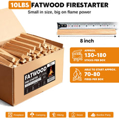 Fatwood fire starter sticks 130-180 pcs per box