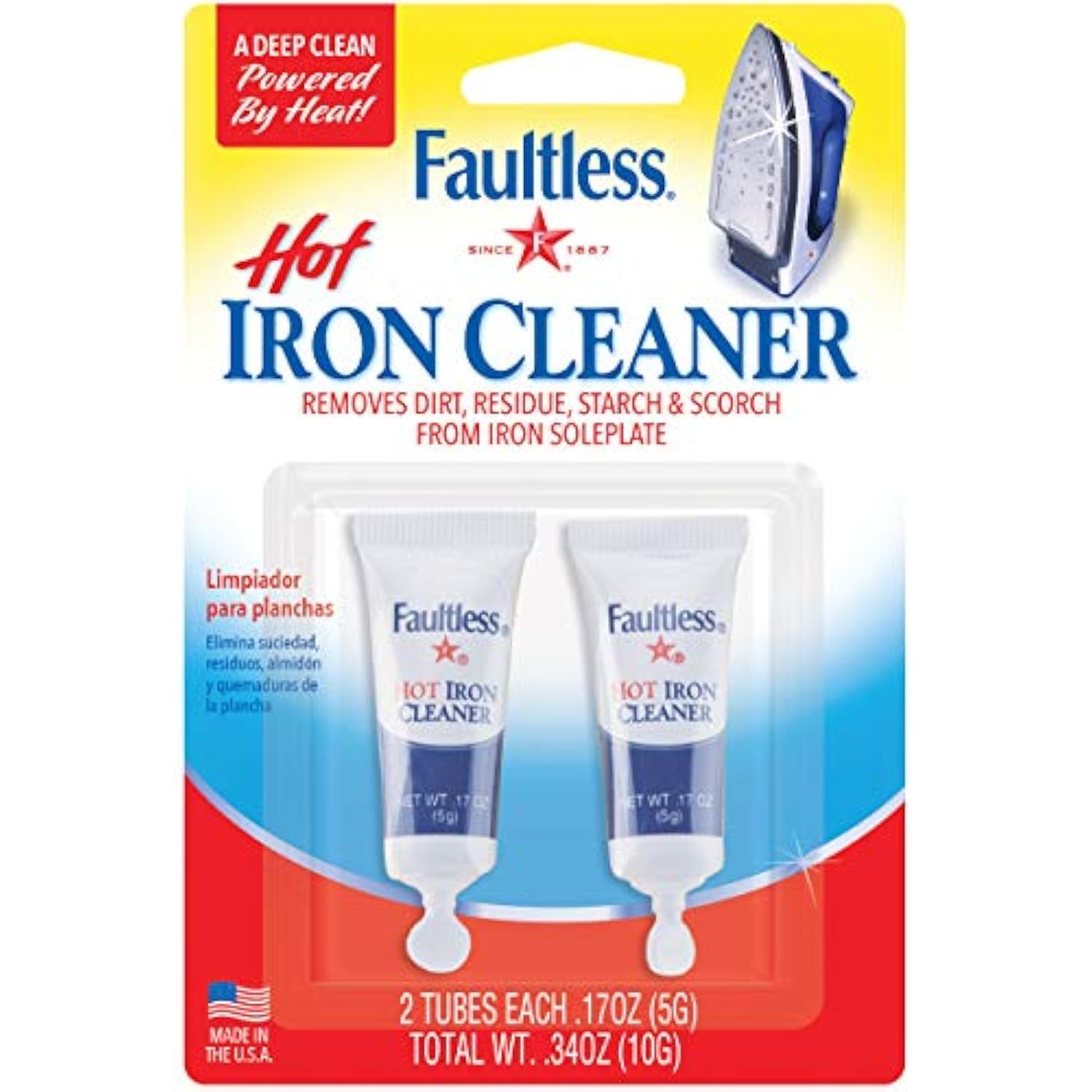 FAULTLESS Hot Iron Cleaner 2x0.17 oz tubes