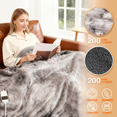 Soft flannel and sherpa fabric close-up of Cushious blanket