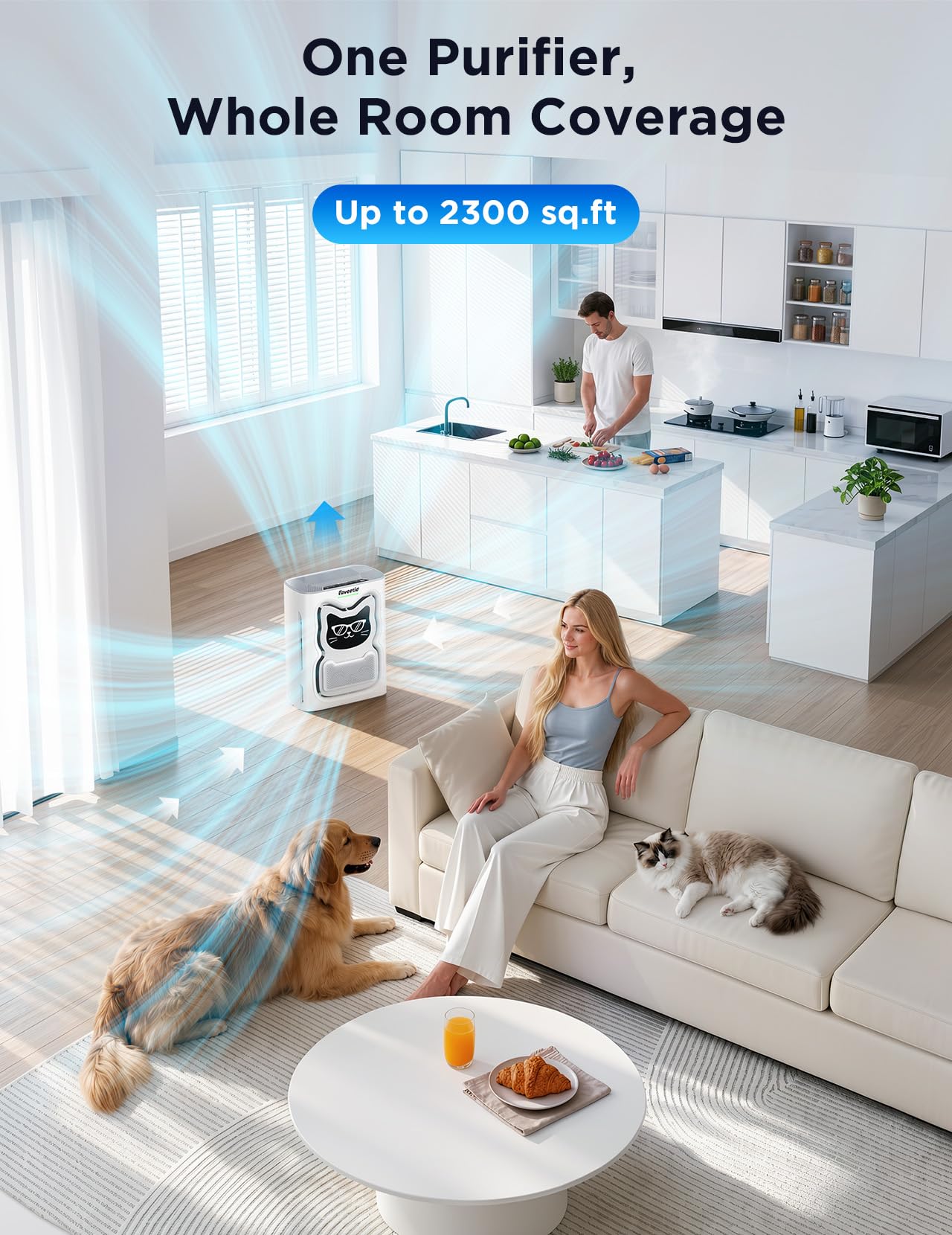 Faveetie Pet Air Purifier U-shaped intake