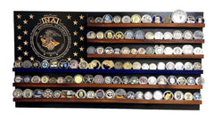 Front view of FBI National Academy Thin Blue Line Challenge Coin Holder
