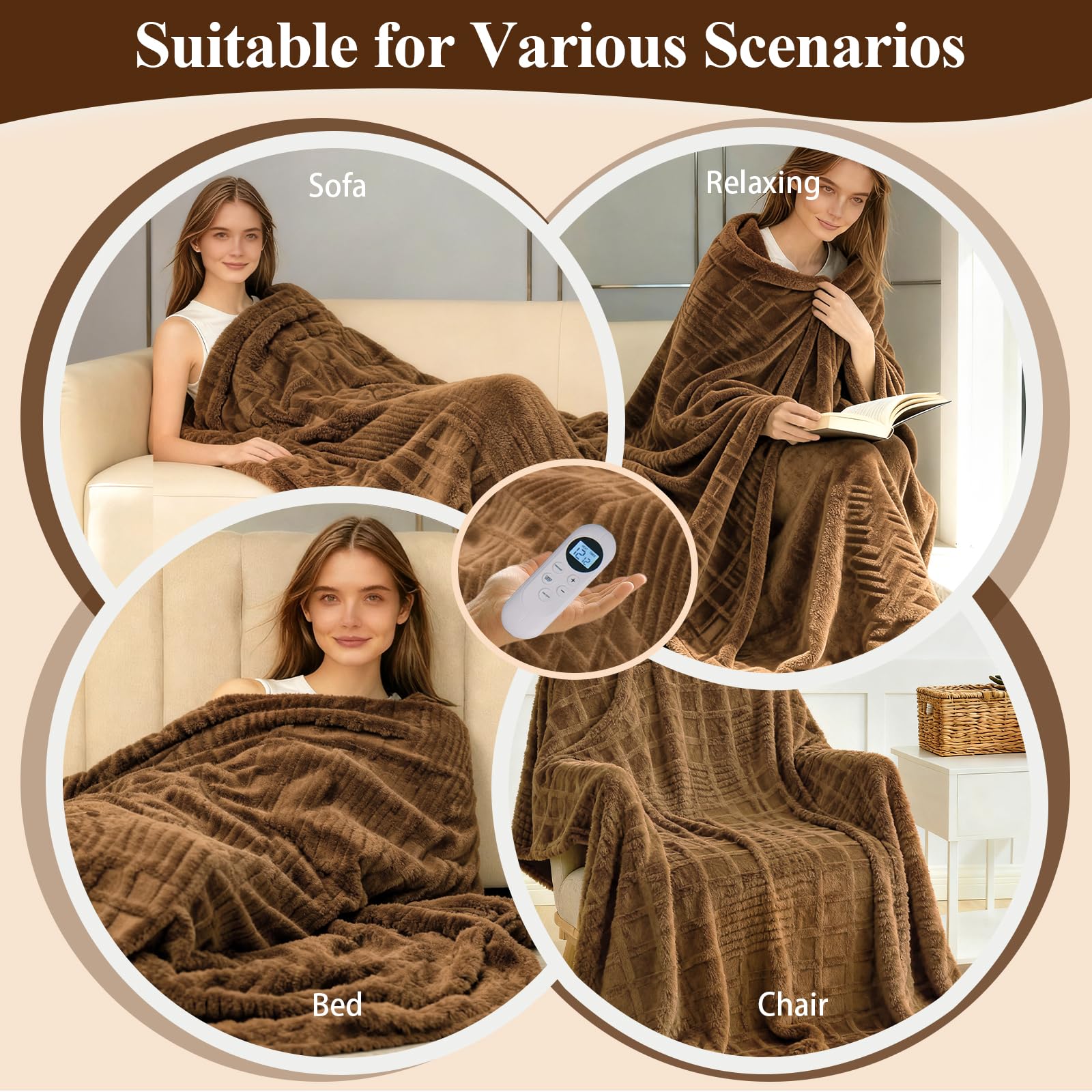 Cozy warm blanket for home and office use