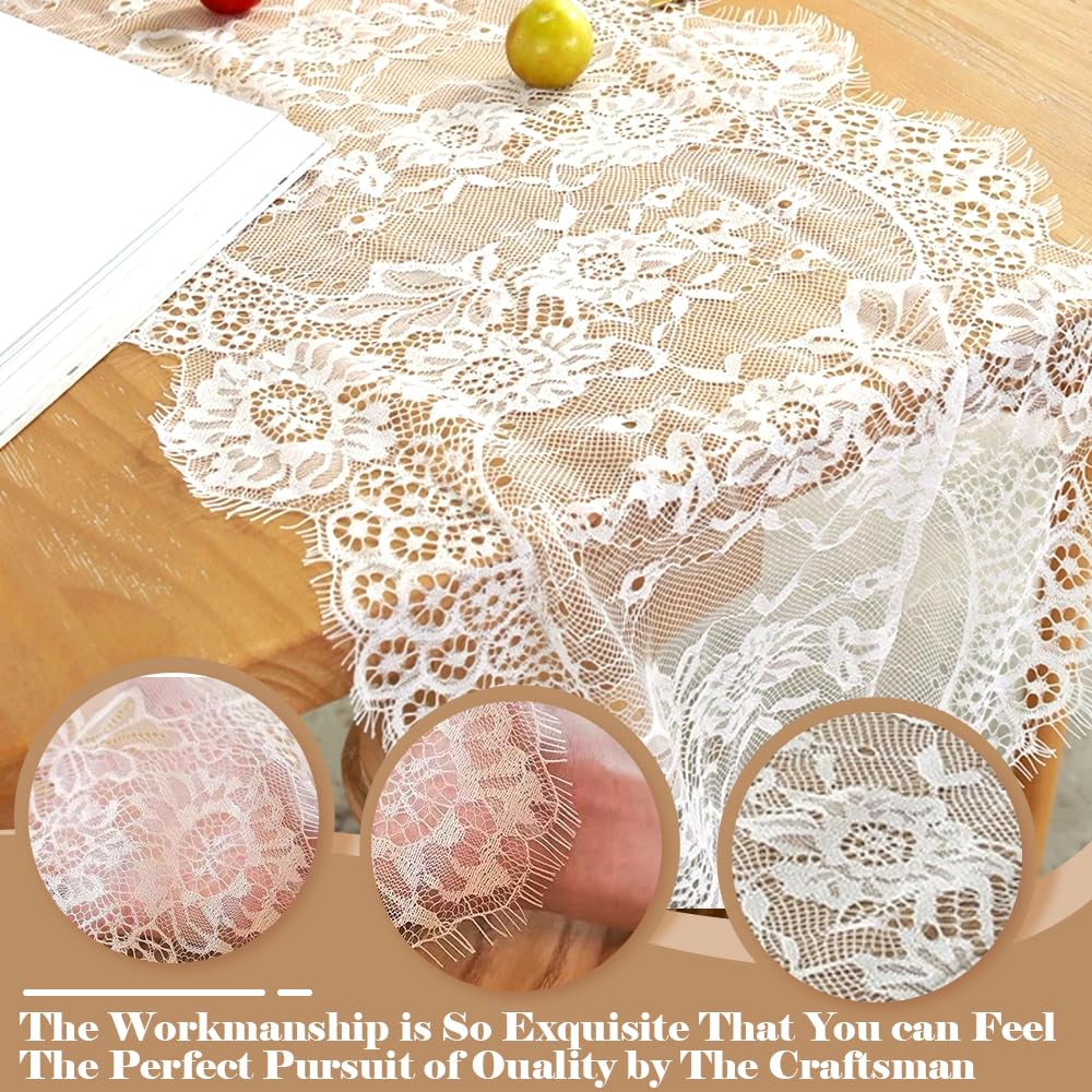 fcklvmc wedding table runner white lace