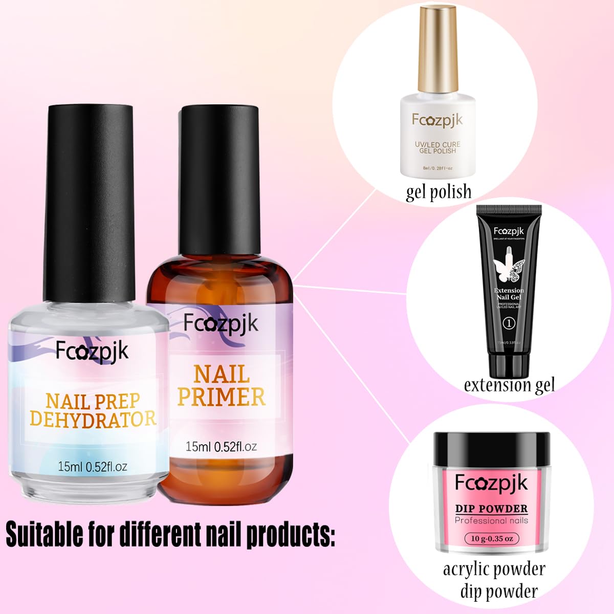 Fcozpjk nail extension 15ml compatibility