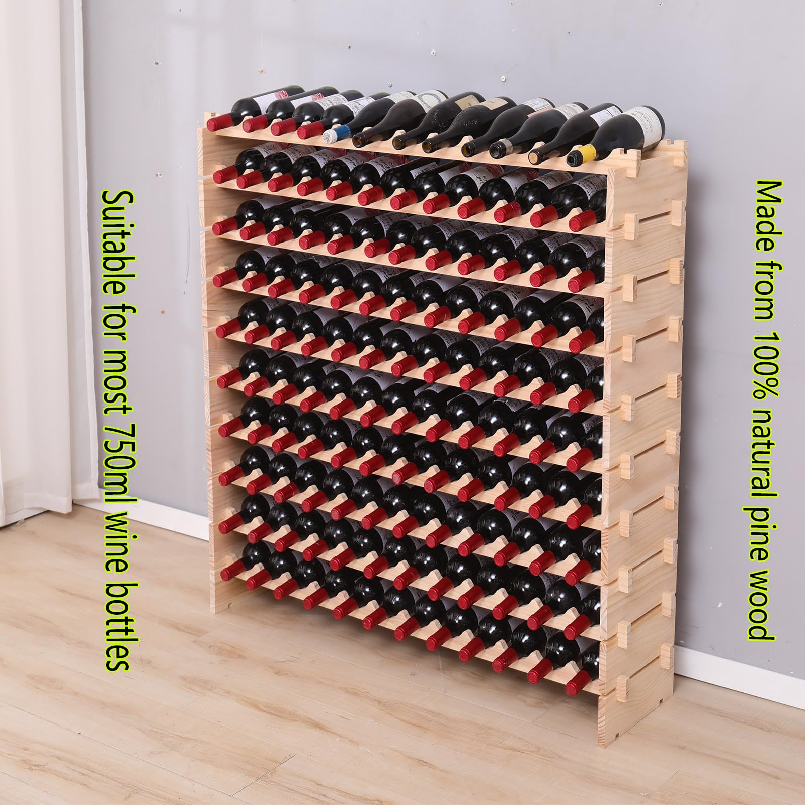 stackable pine wood wine rack cabinet suitable for home bar