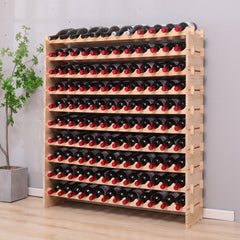 fdjamy freestanding wine rack cabinet in pine holding up to 120 bottles