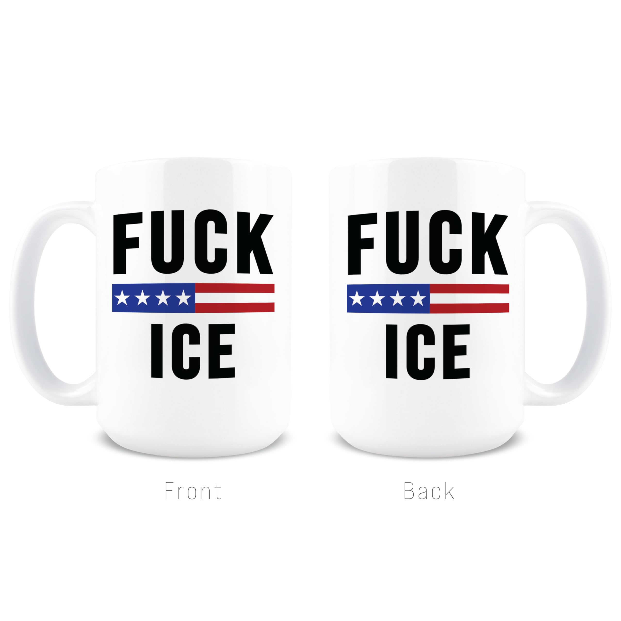 Anti ICE mug bold political message