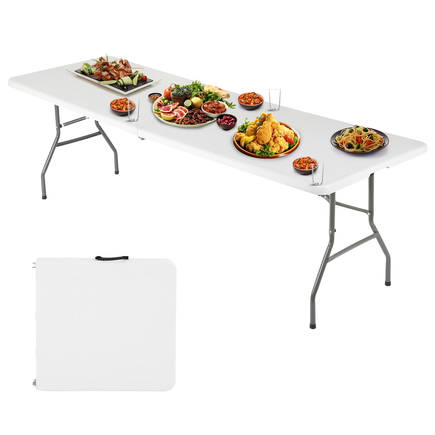 FDW 6FT folding table white indoor outdoor use