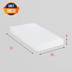 Gel memory foam layers in FDW twin mattress