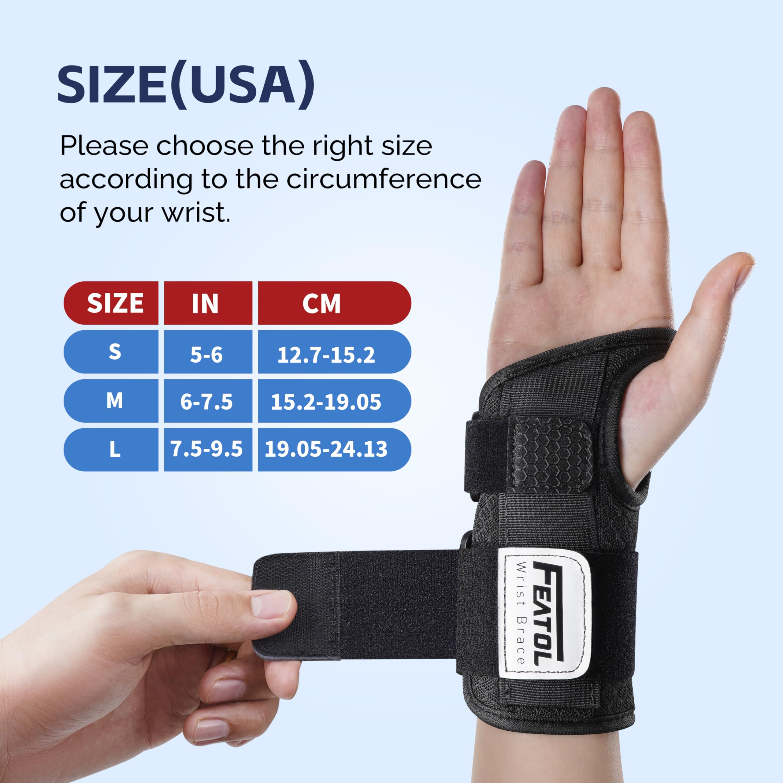 FEATOL adjustable two-strap wrist brace image