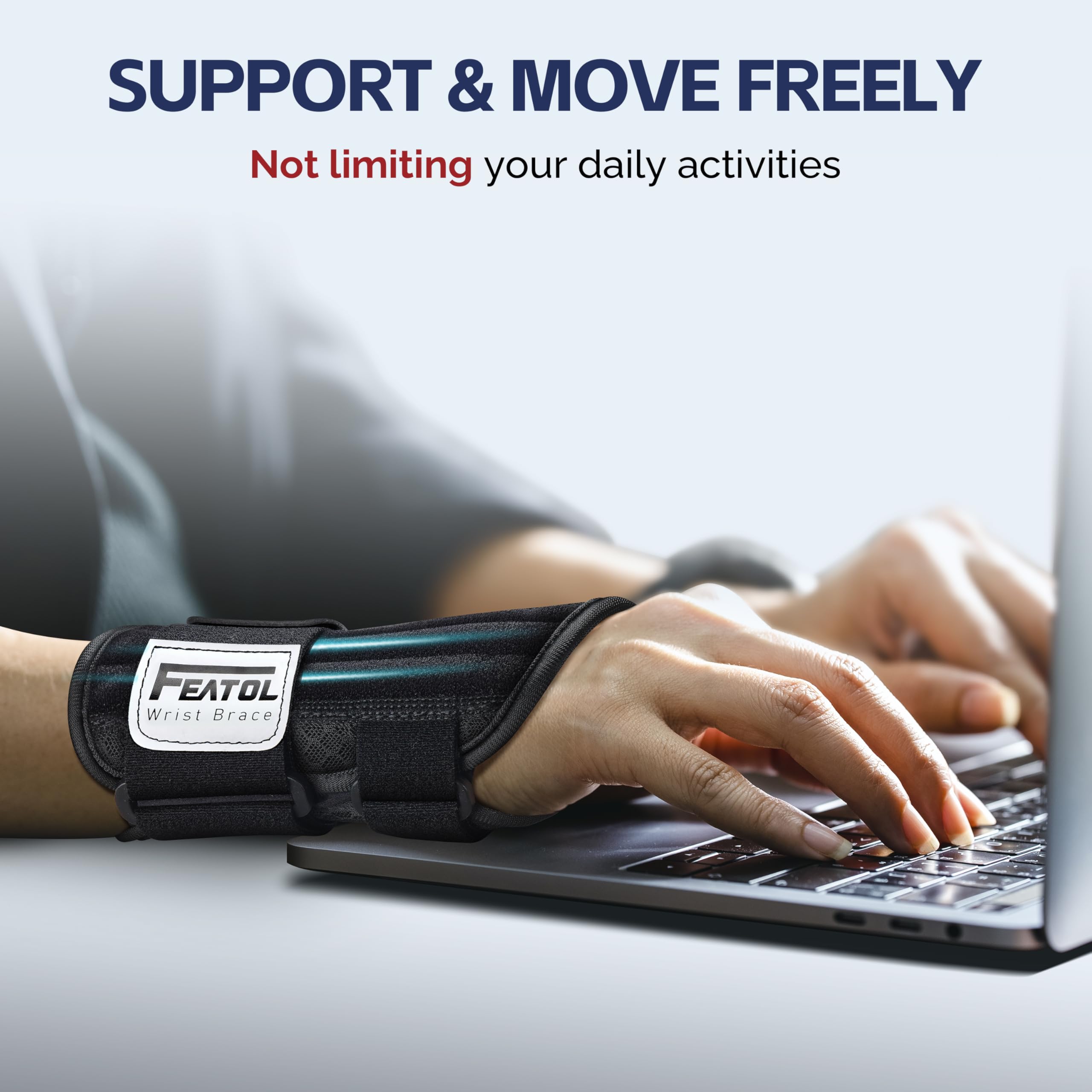 FEATOL wrist brace with removable splint work image