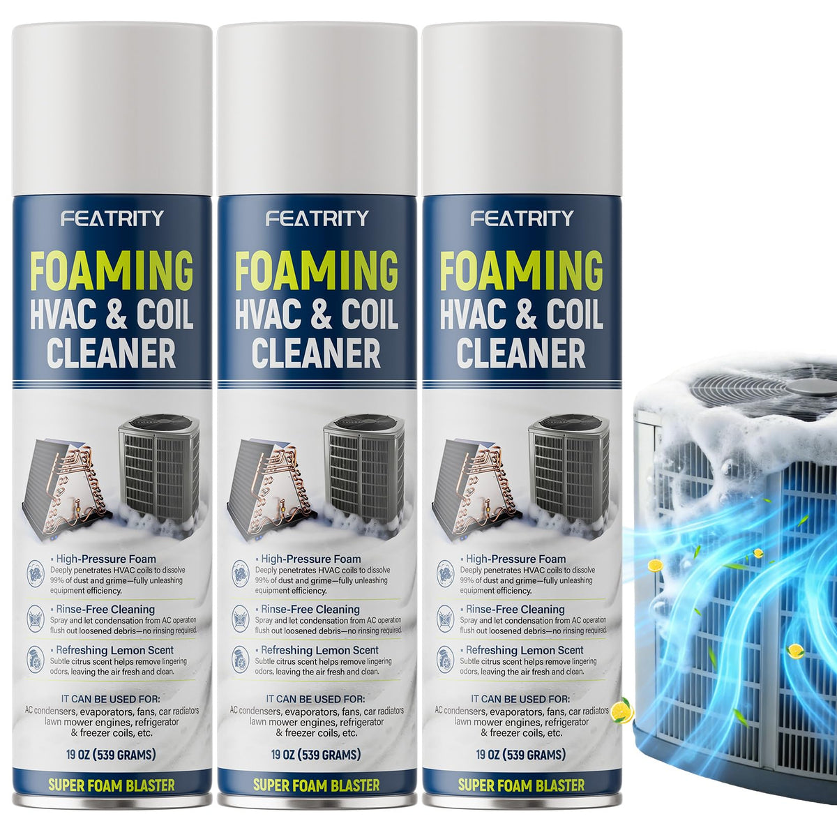 featrity foaming ac coil cleaner 57 oz bottle