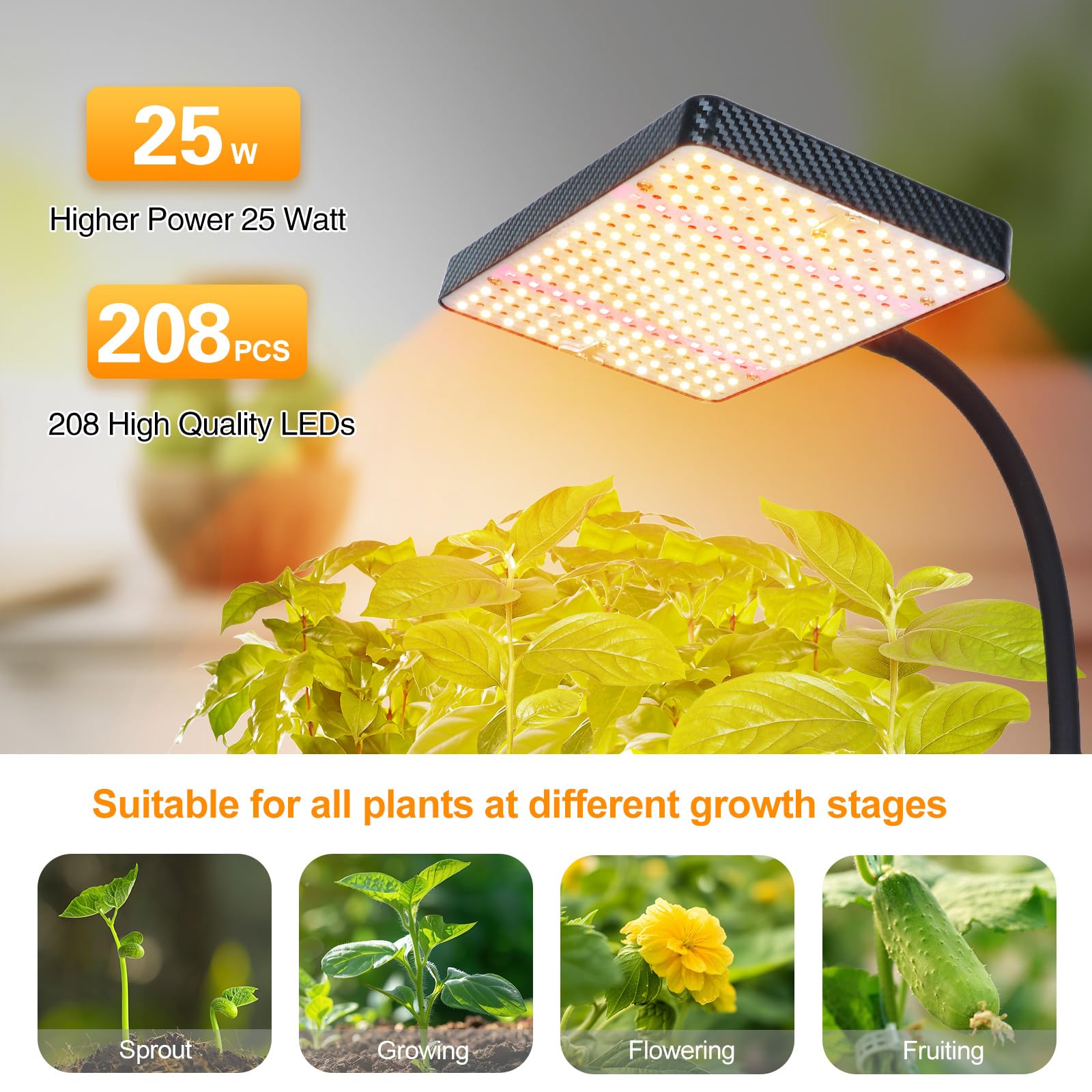 Full spectrum LED grow light for indoor plants 3000K 5000K 660nm UV-IR LEDs
