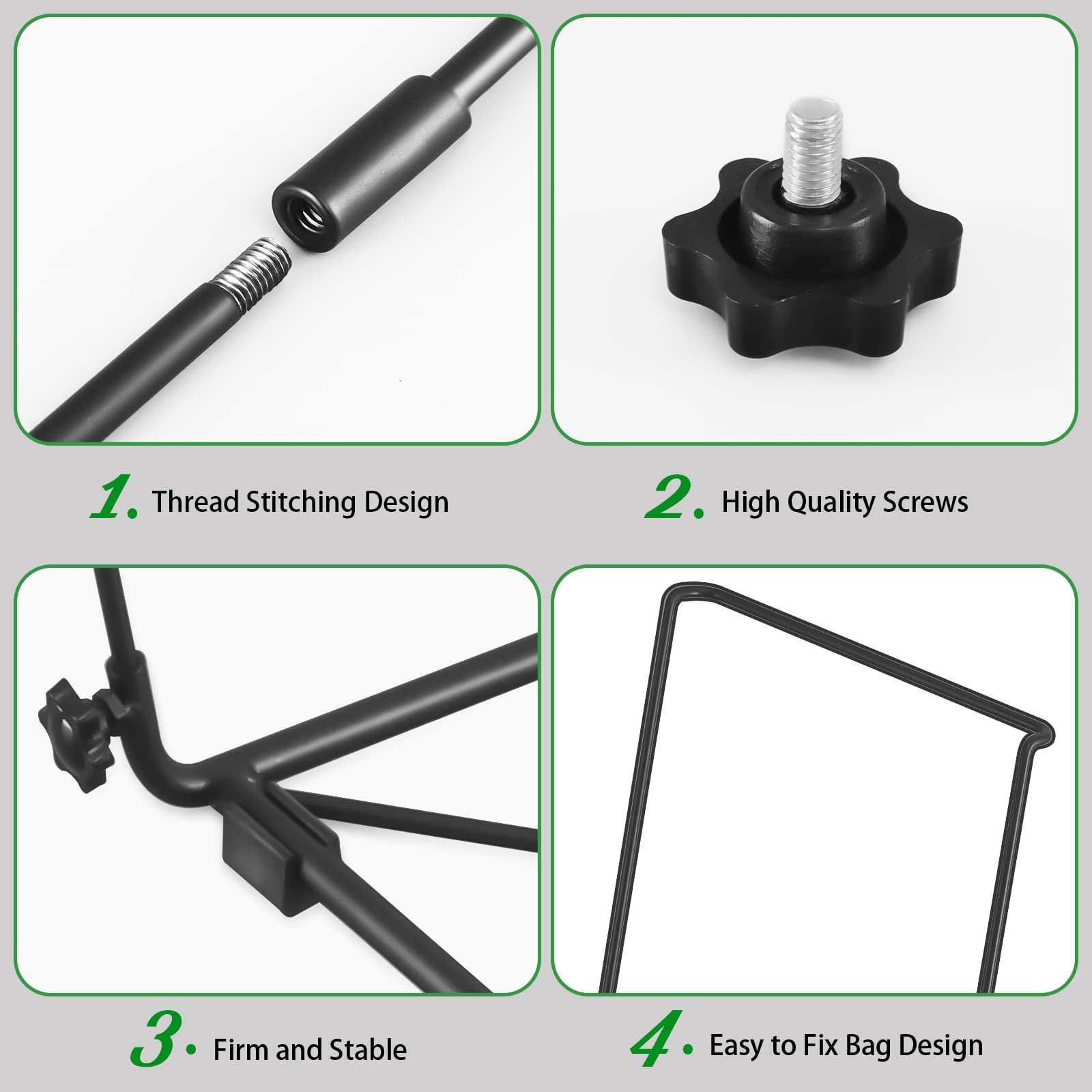 Pack of 2 FEED GARDEN trash bag holders for yard work