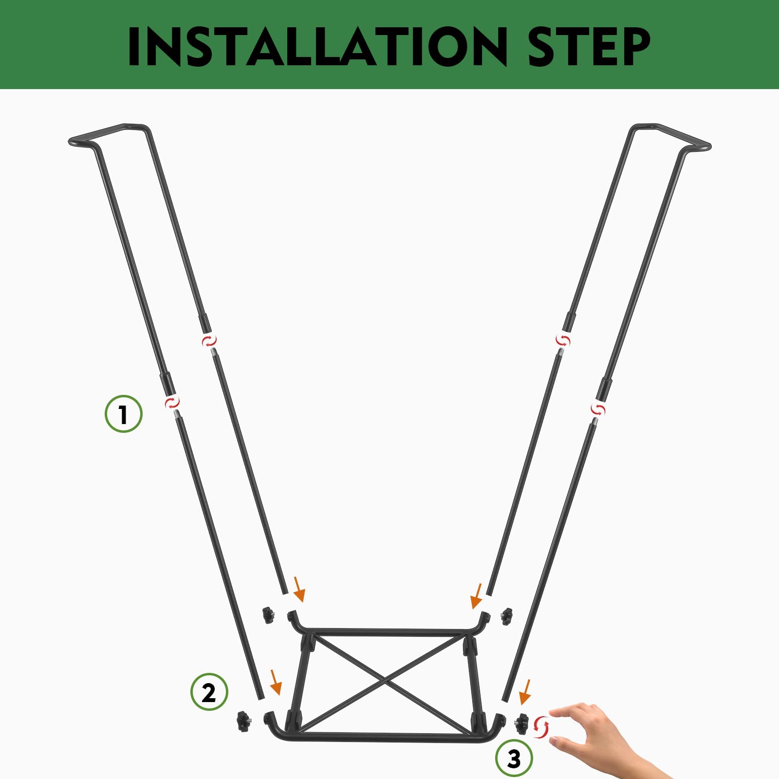 Portable trash bag holder for camping and yard cleanup