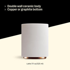 Interior curvature design for latte art on Monty mug