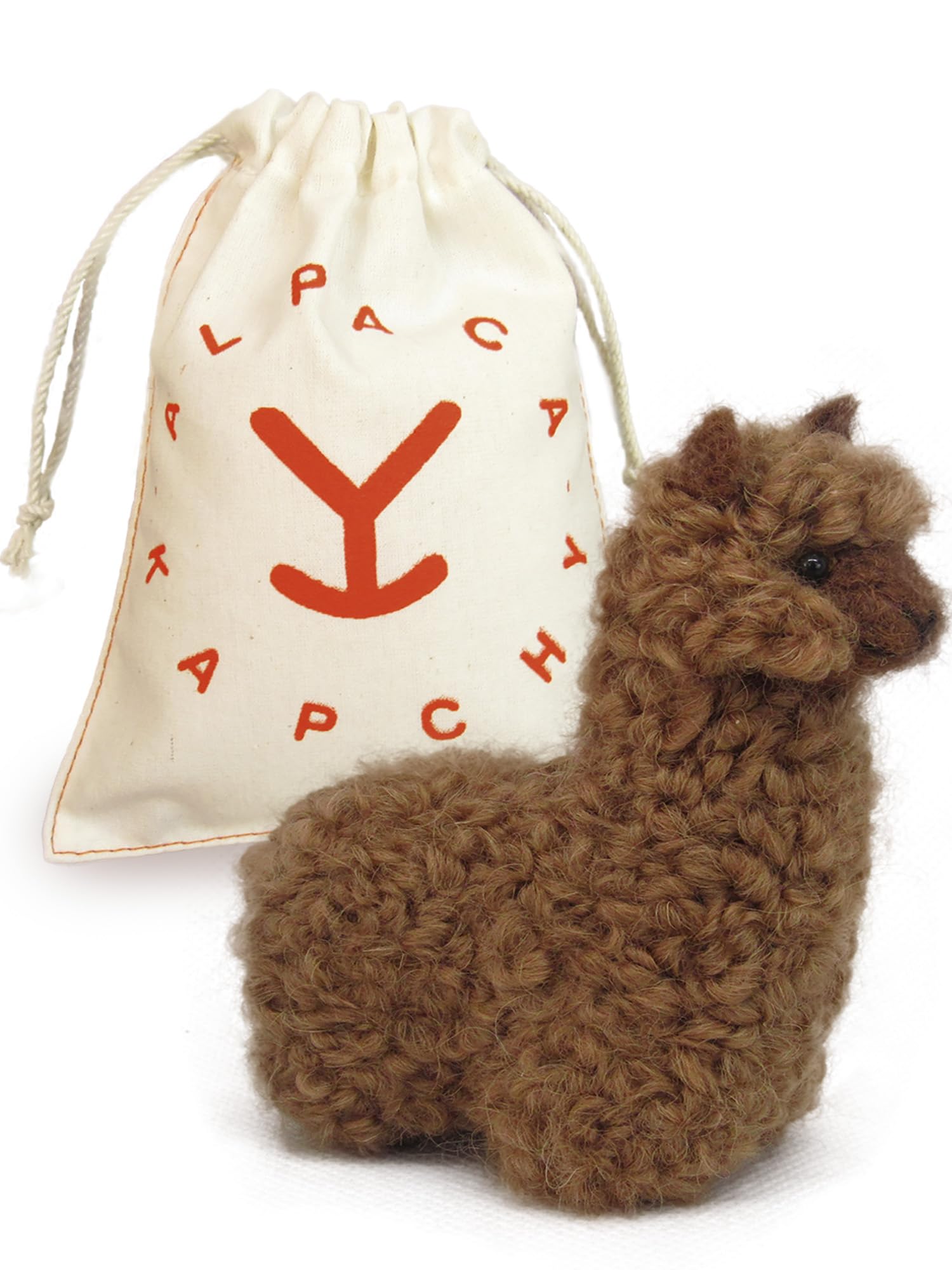 Felted alpaca ornament made from baby alpaca wool
