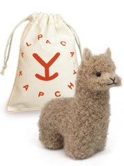 Felted alpaca ornament made with baby alpaca wool in beige