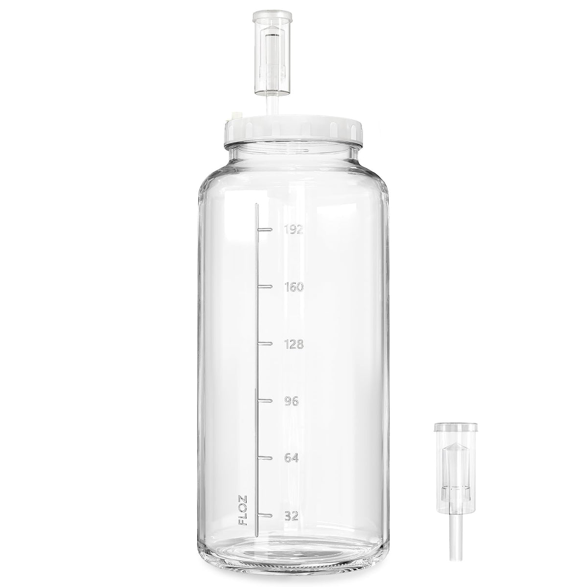 Fermentation jar 2 gallon with scale mark and clear measurements