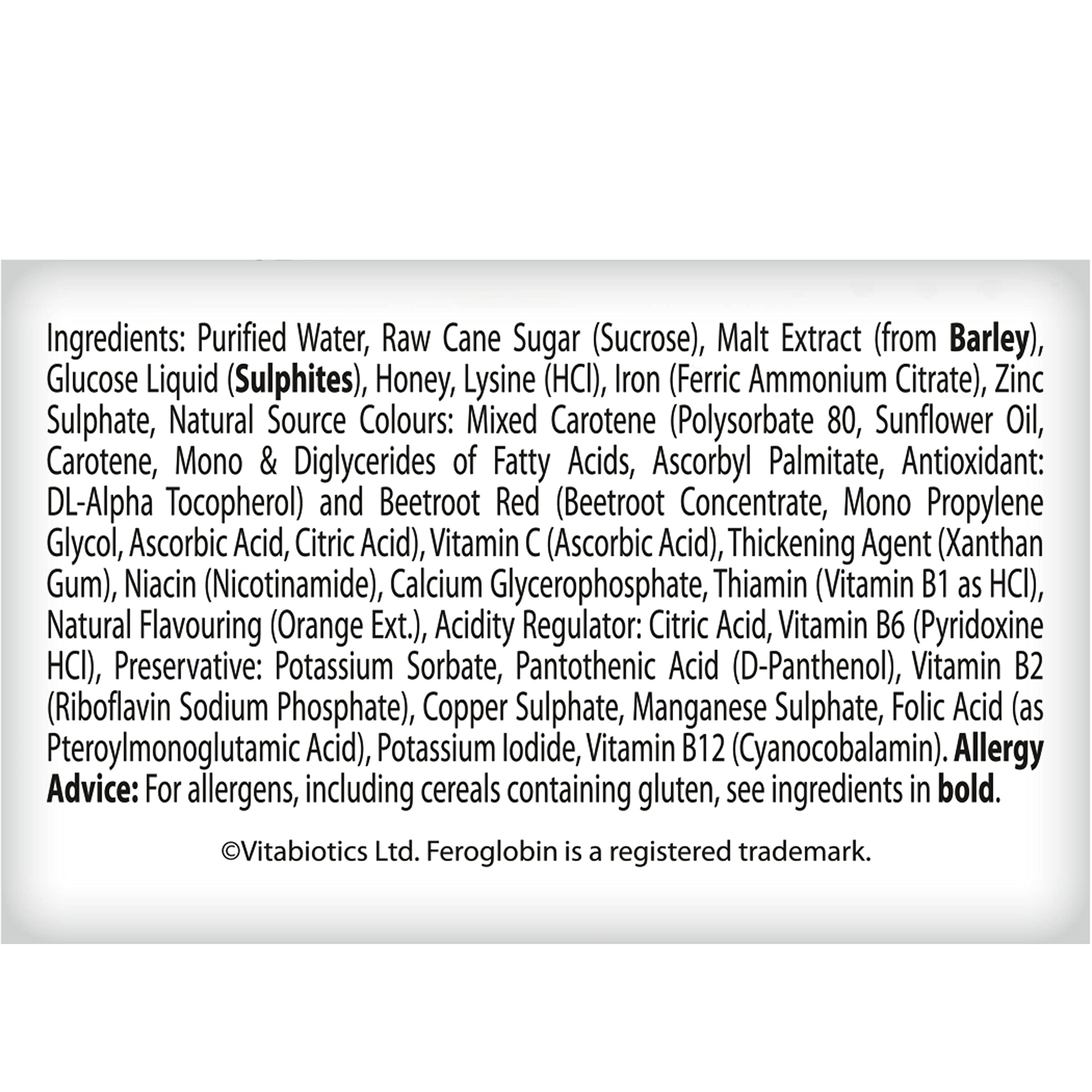 Feroglobin Liquid with SwissAlpine Malt natural fruit extracts honey
