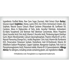 Feroglobin Liquid with SwissAlpine Malt natural fruit extracts honey