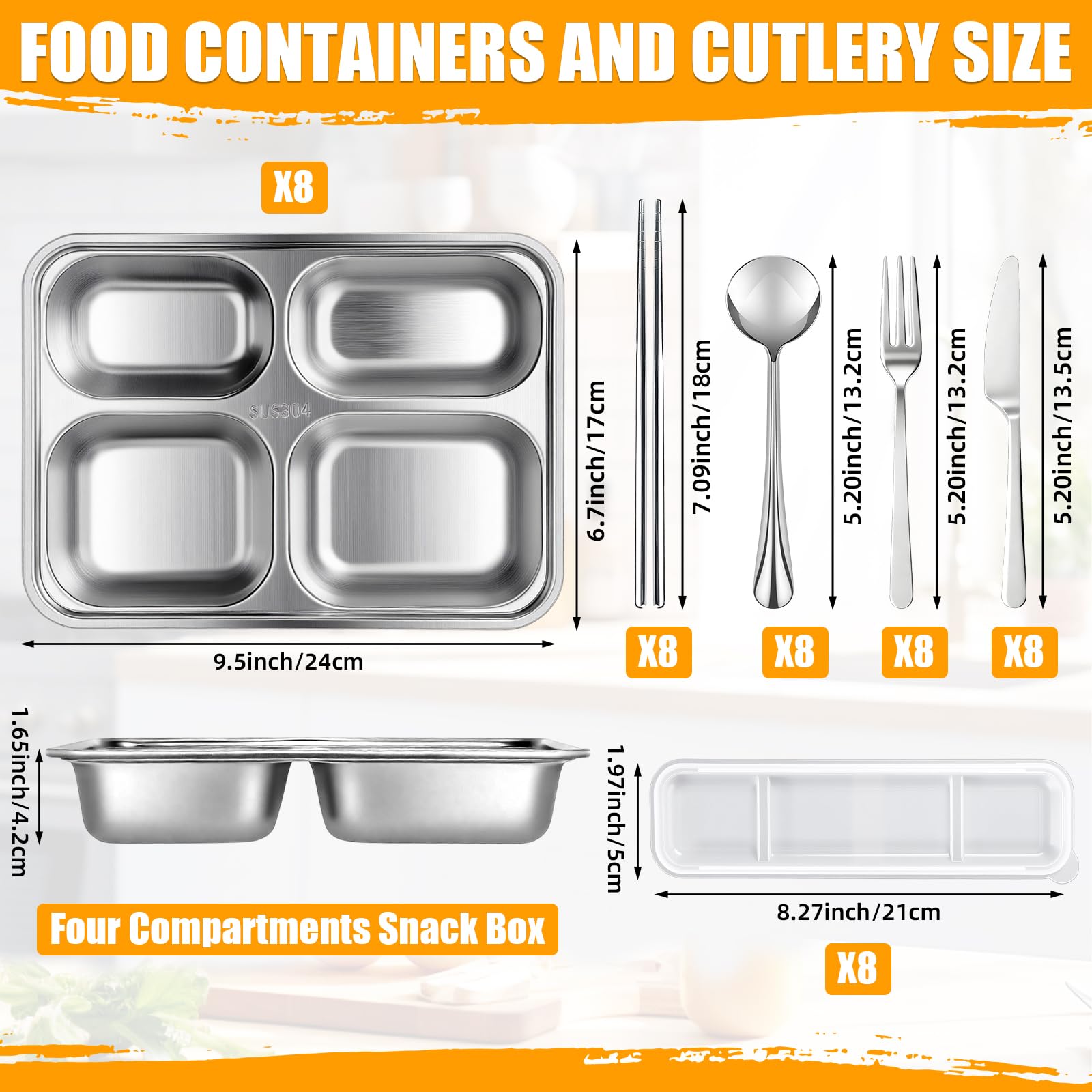 Ferrochef four-compartment lunch box with clear lid