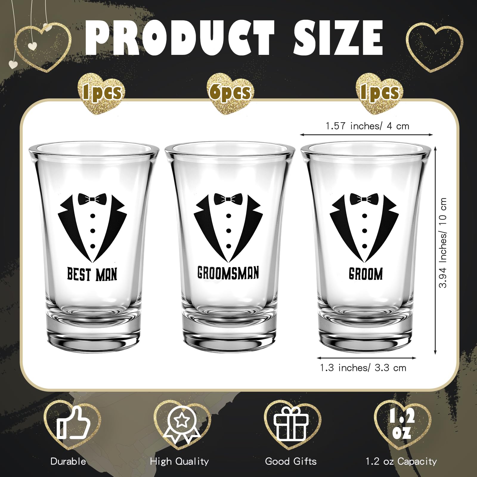 1.57 inch top diameter 1.3 inch bottom acrylic glass