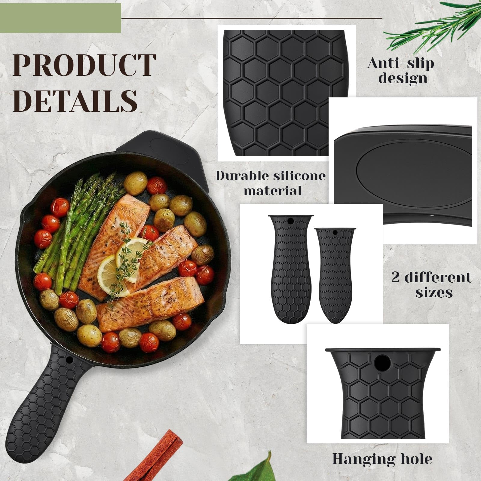 Small silicone handle sleeve for Ferrochef set